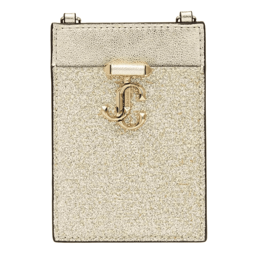 Jimmy Choo silver top glitter cardholder