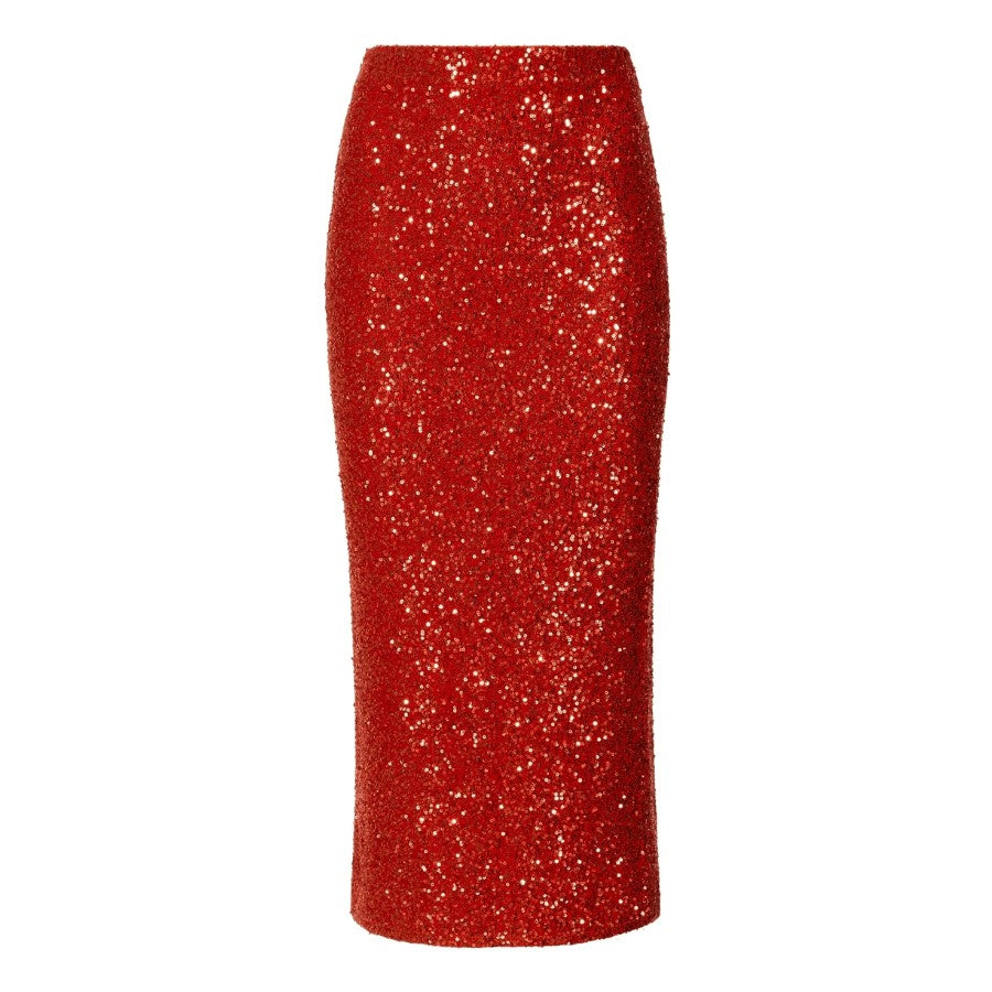 Cashmere Sequin Midi Skirt