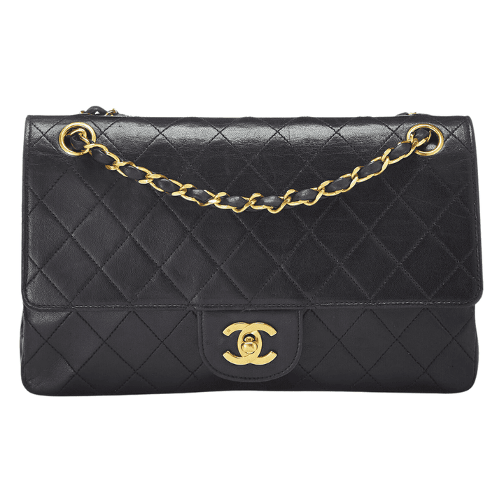 Chanel Black Lambskin 2.55 10″