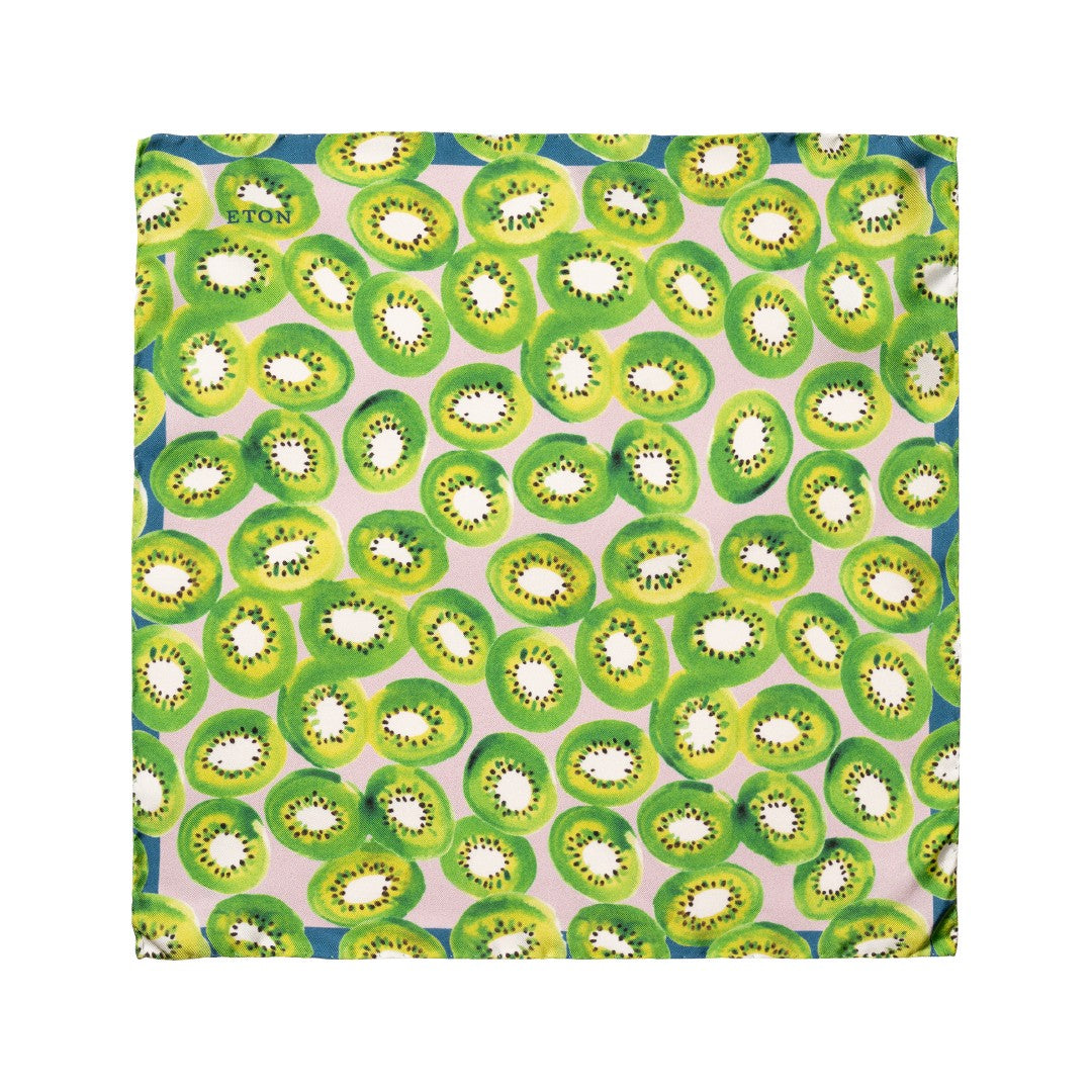 Pink Kiwi Silk Pocket Square