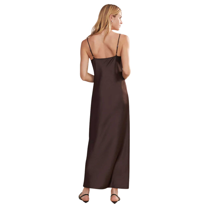 Cleo Slip Dress - Chocolate - XS