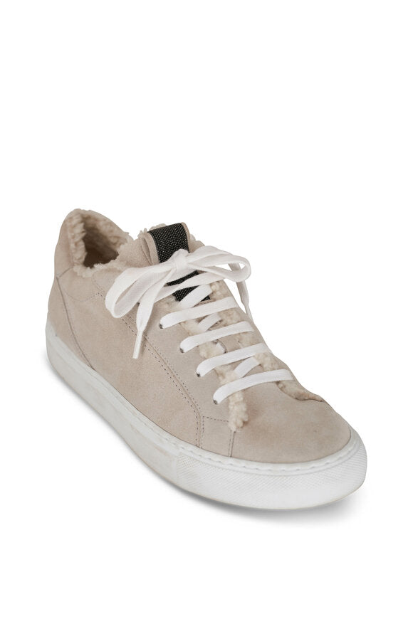 Suede/Fuzzy Sneakers