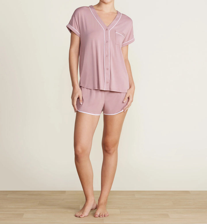 MC Soft Jersey Piped PJ Set - Teaberry