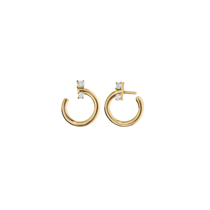 18K Gold Small Galaxy Wrap Hoop Earring With Diamonds