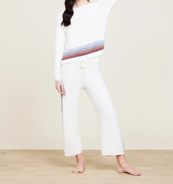 CozyChic Ultra Lite Multi Stripe Pullover - CREAM MULTI