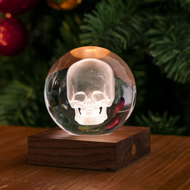 Amber Crystal Light Skull