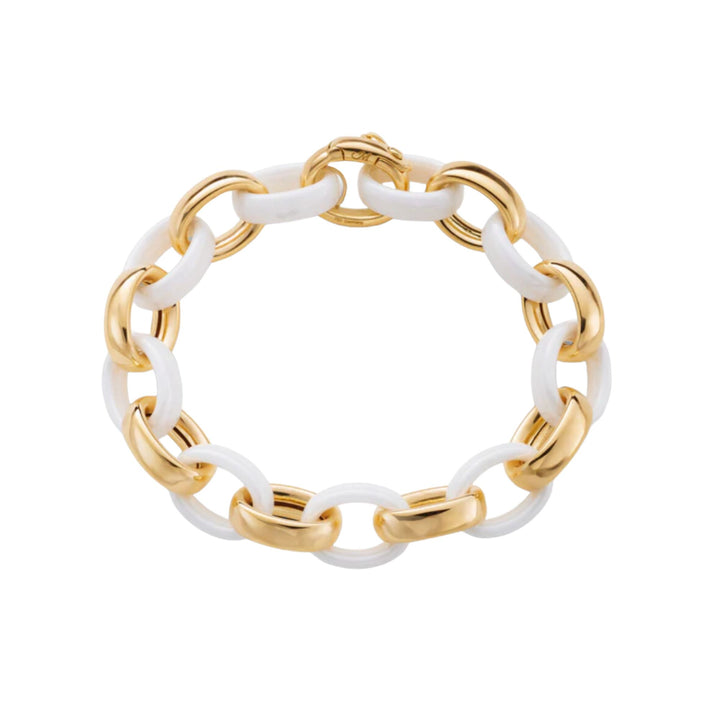 18k YG Ceramic Link Chain