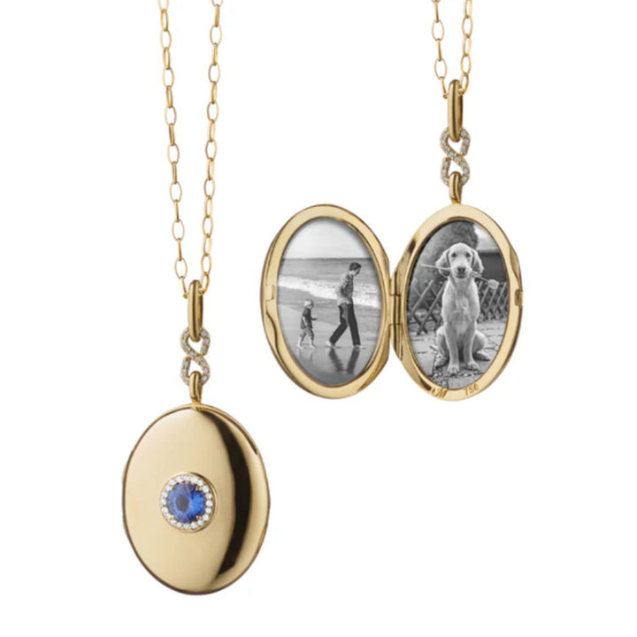 Sapphire Infinity Locket