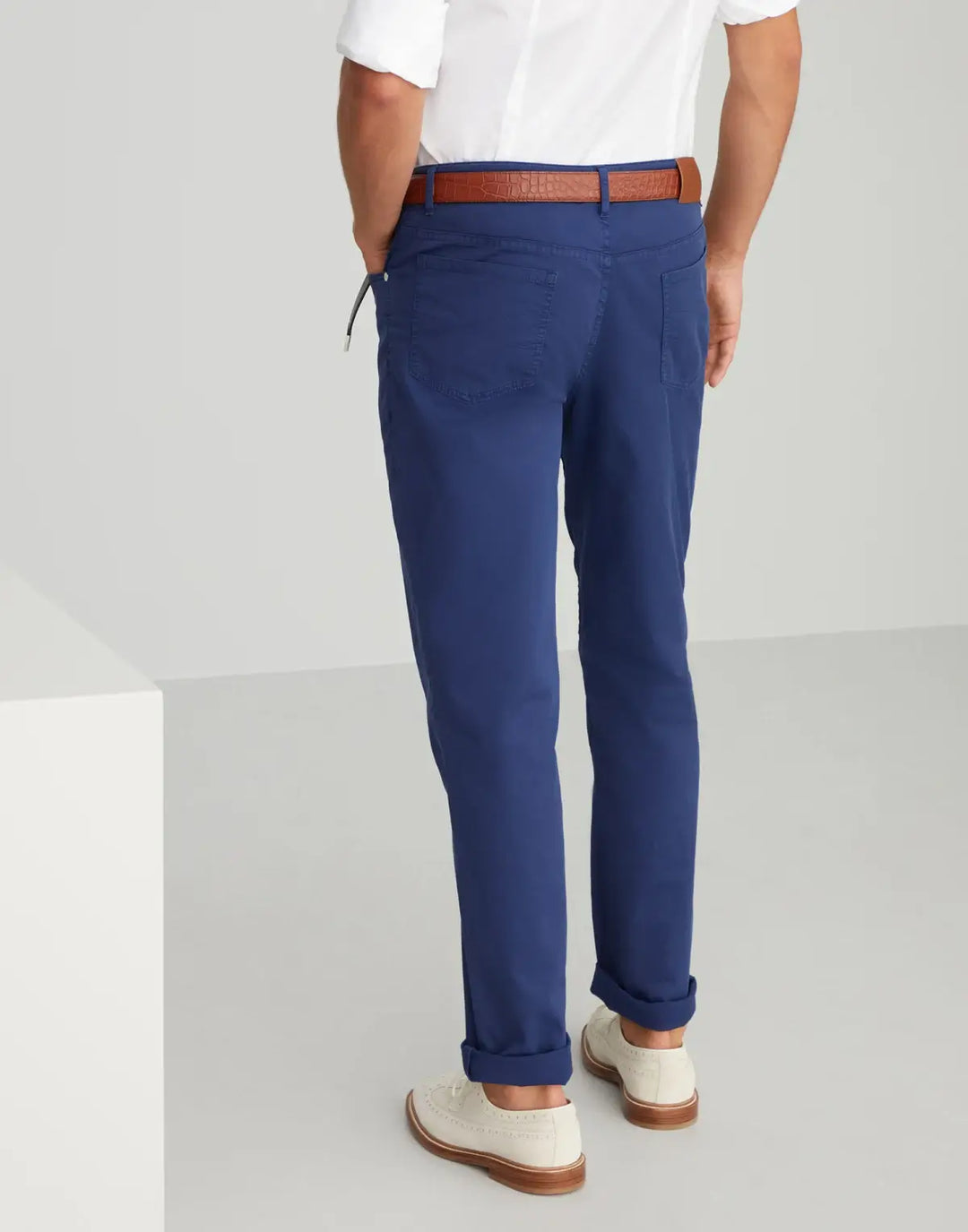 Italian Fit 5 Pocket Pants in Blue