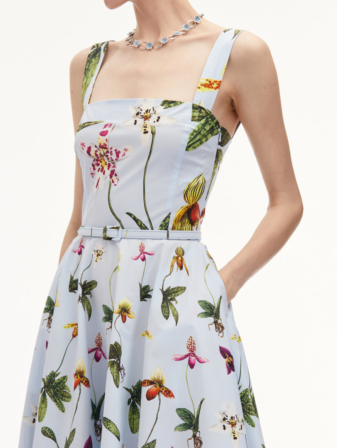 Orchid Cotton Poplin Tank Dress