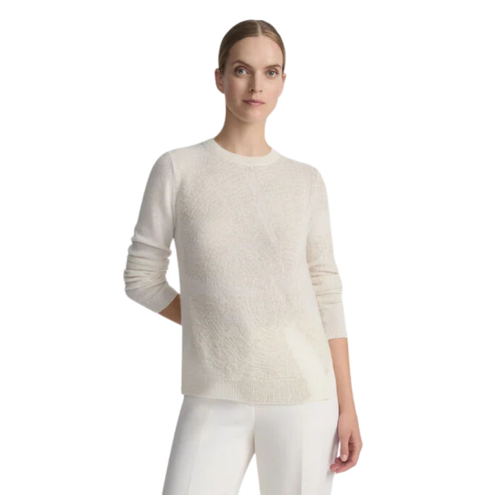 Cashmere Wood Grain Intarsia Sweater