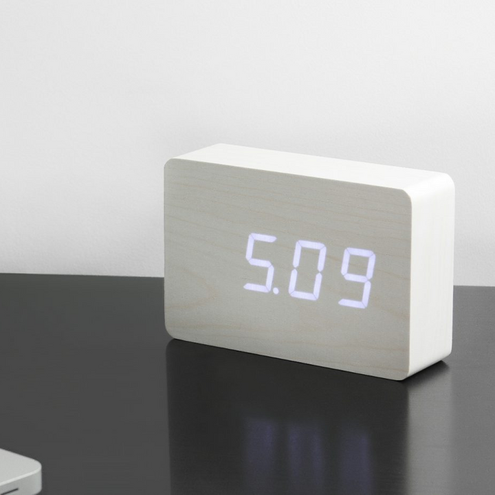 Brick White Click Clock - White LED