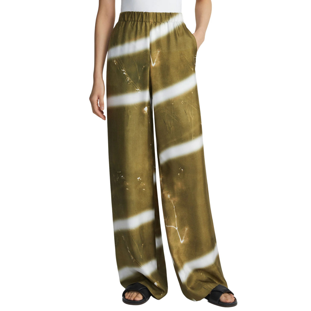 Wild Desert Print Silk Twill Riverside Pant