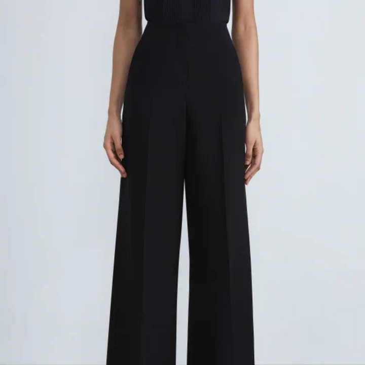 Finesse Crepe Franklin Wide Leg Ankle Pant