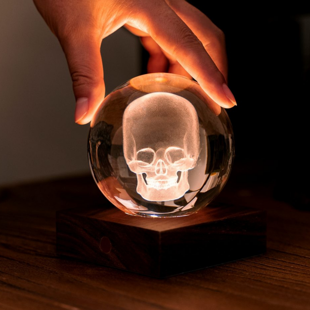 Amber Crystal Light Skull