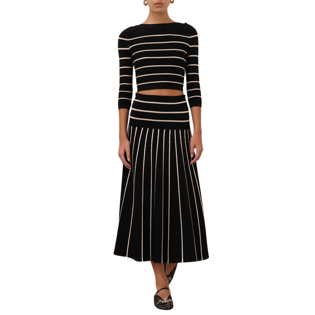 Crush Stripe Midi Skirt