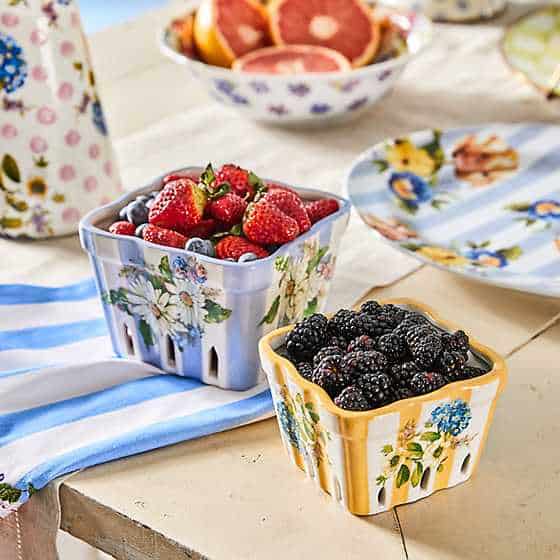 Large Blue Berry Basket