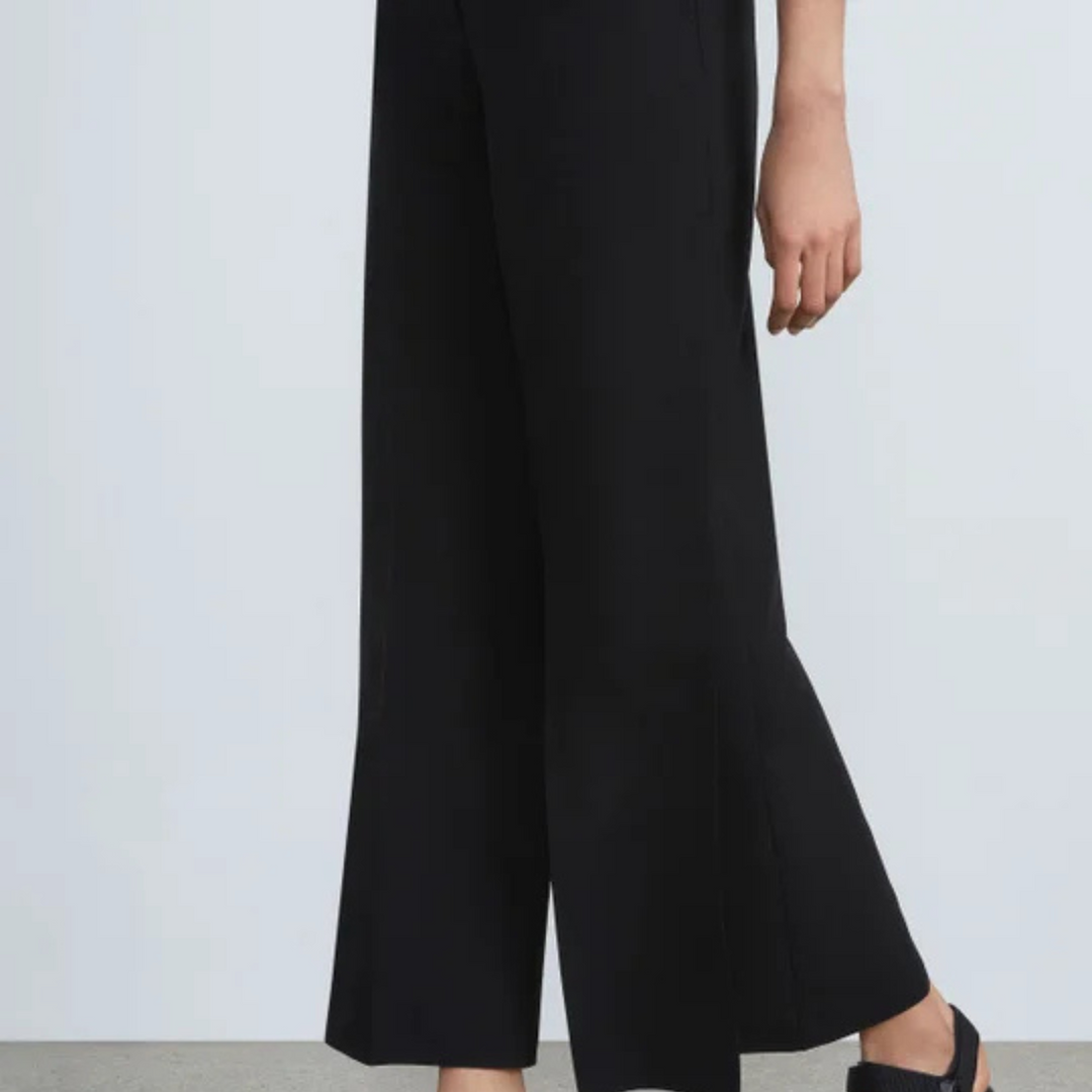 Finesse Crepe Franklin Wide Leg Ankle Pant