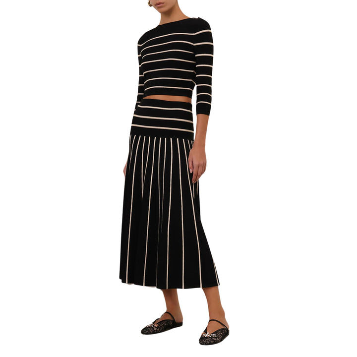 Crush Stripe Midi Skirt