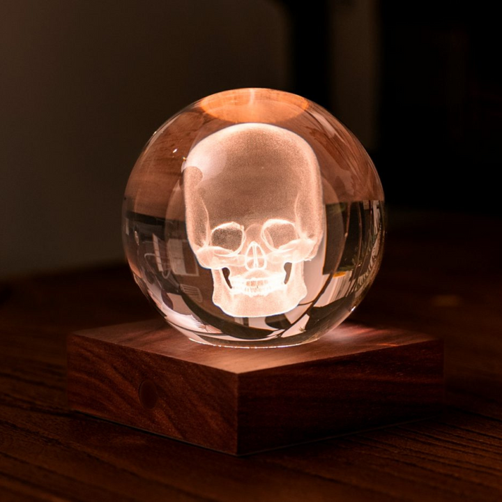 Amber Crystal Light Skull