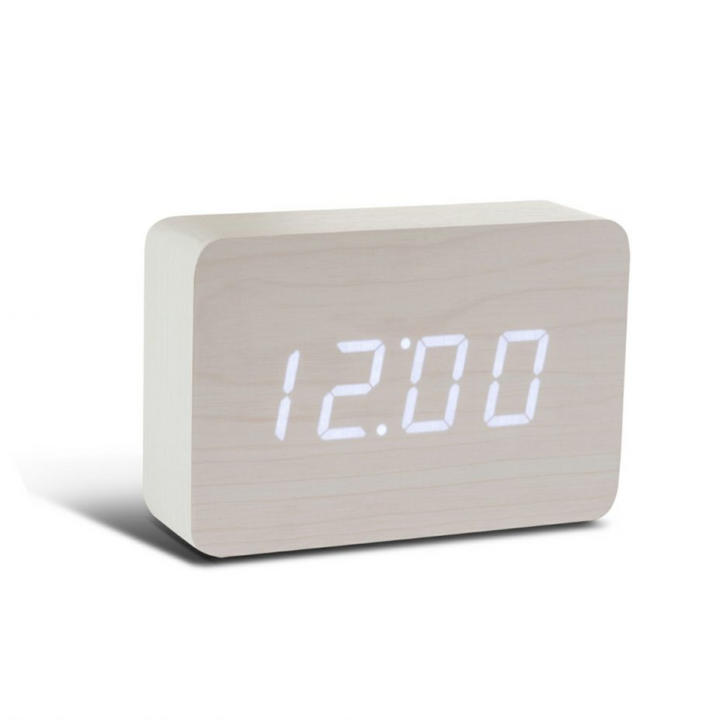 Brick White Click Clock - White LED