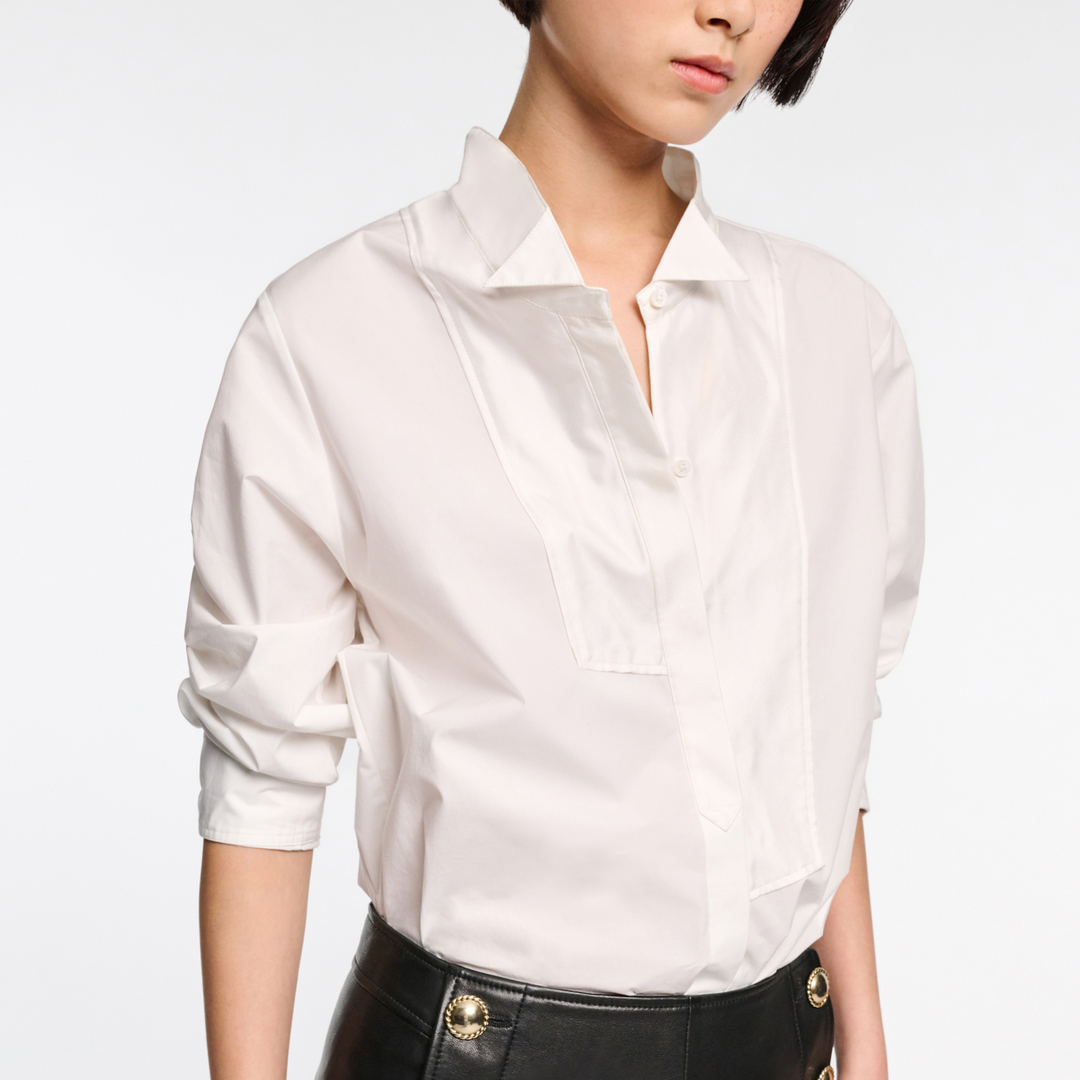 Poplin Power Blouse - Pure White