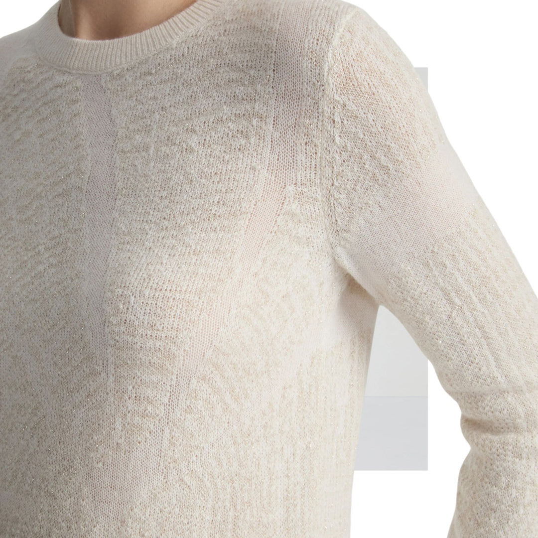 Cashmere Wood Grain Intarsia Sweater