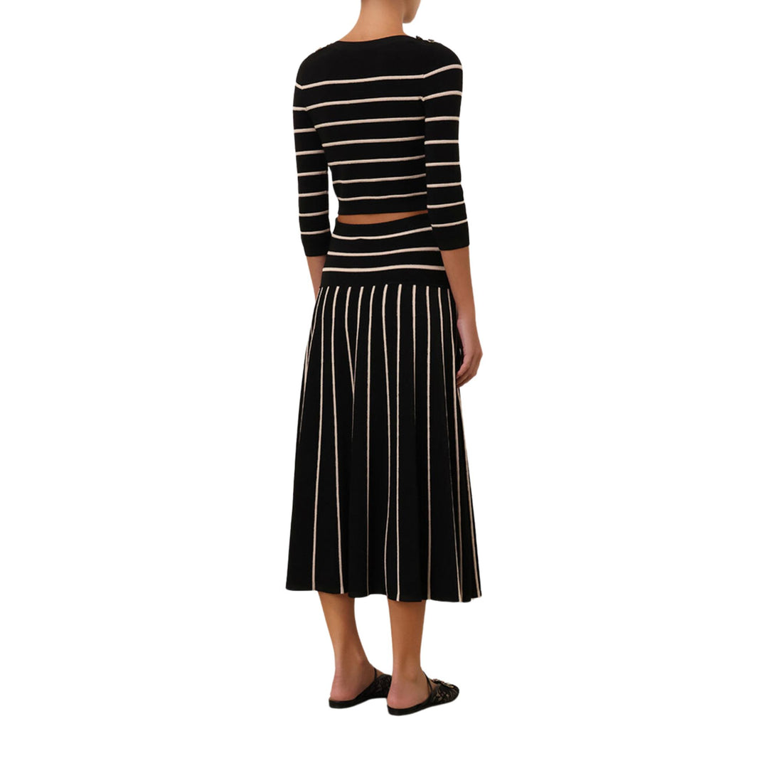 Crush Stripe Midi Skirt