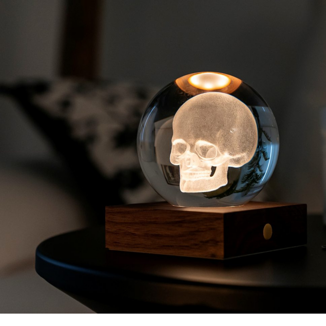 Amber Crystal Light Skull