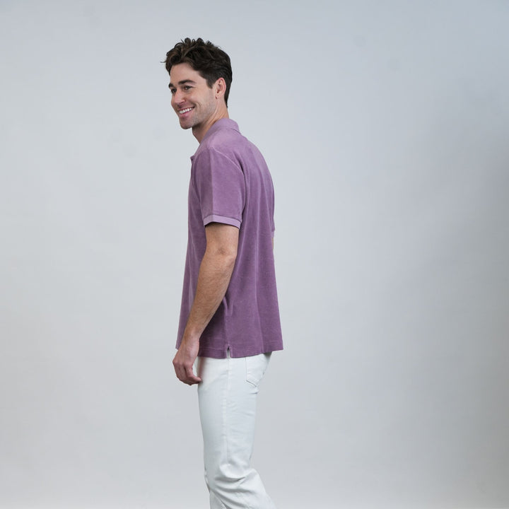 Knit Polo in Violet - Violet