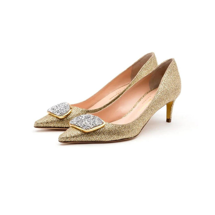 Osella Metallic Golden Glitter Pump