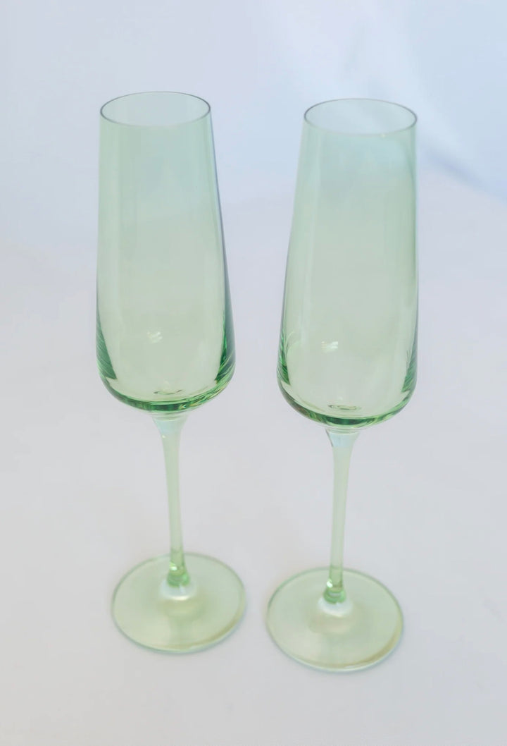 Champagne Flute Mint Green