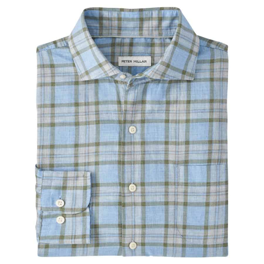 This classic sport shirt is made from an ultra-soft and breathable cotton twill. It’s finished with a spread collar, French placket and double-button barrel cuffs.