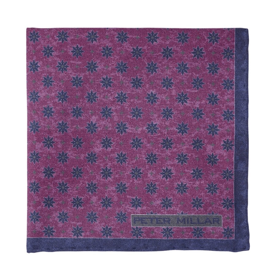 Made from a luxurious silk-cotton blend, this pocket square offers a unique accent to any soft jacket.