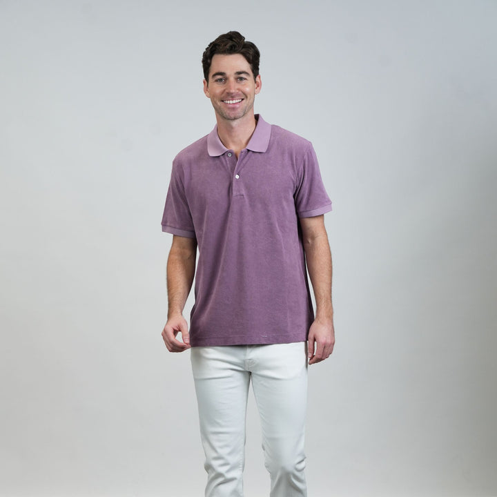 Knit Polo in Violet - Violet