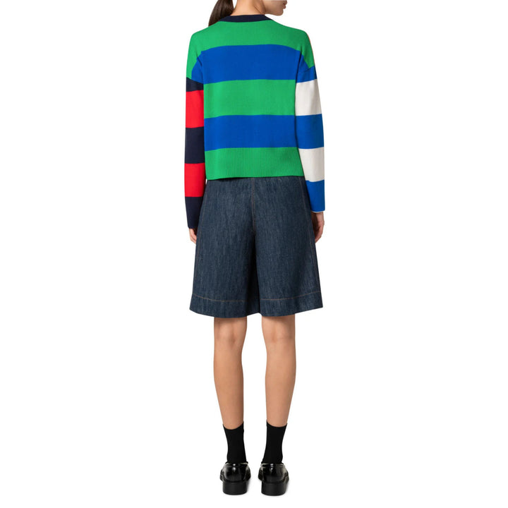 Multi-Color Colorblock Pullover