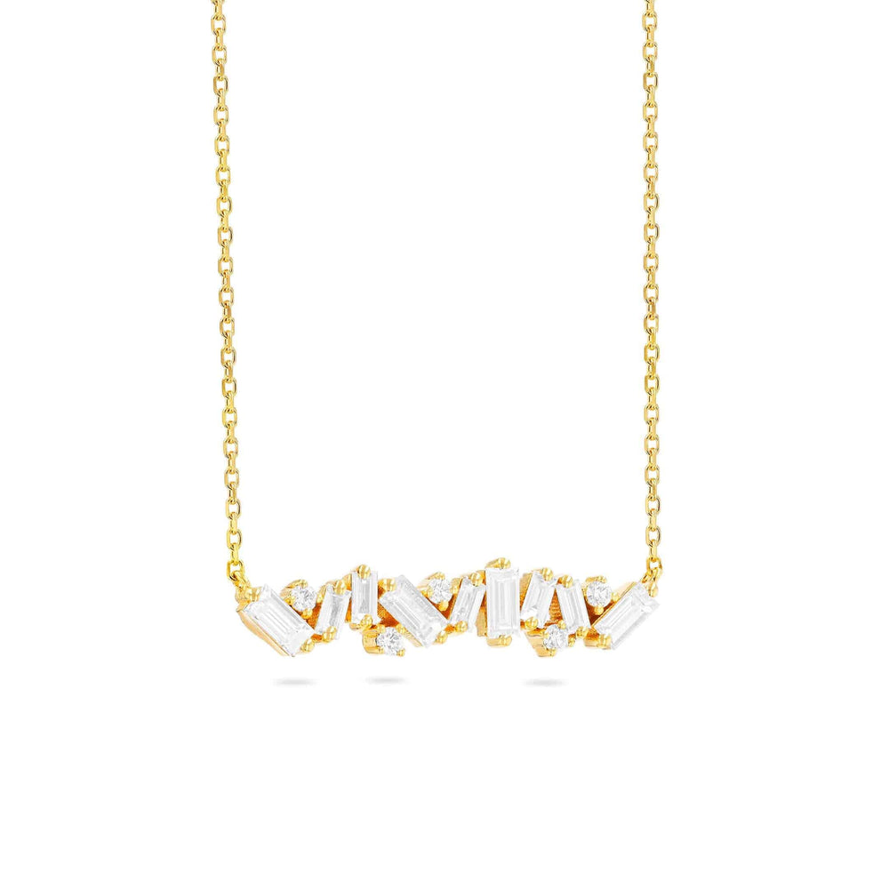 Fireworks Baguette and Bar Necklace