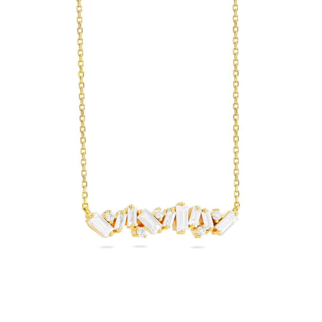 Fireworks Baguette and Bar Necklace