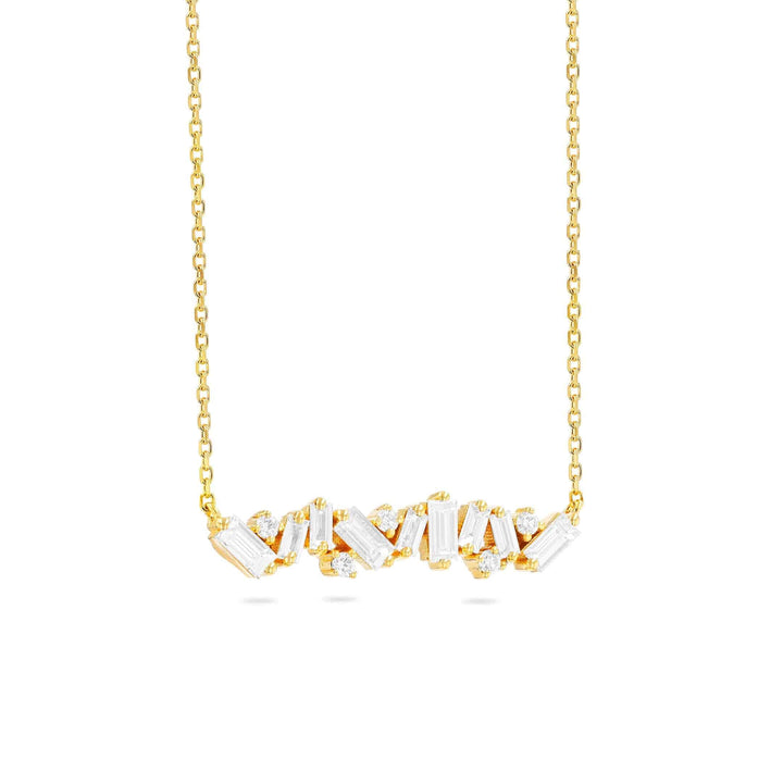 Fireworks Baguette and Bar Necklace