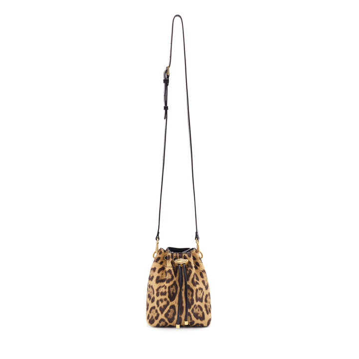 Bon Bon Leopard Print Pony Bucket Bag