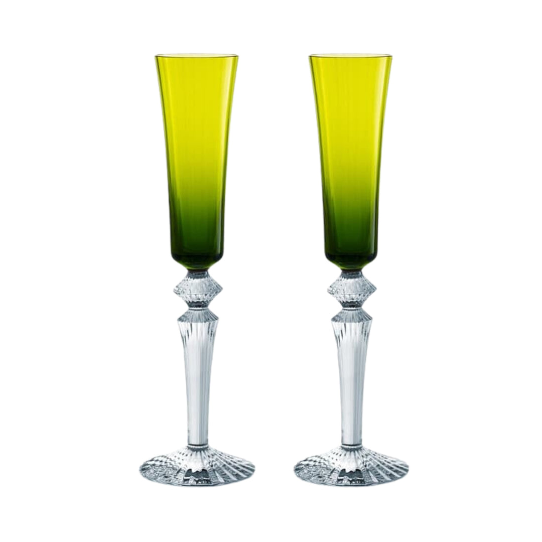 Baccarat Millie Nuits Flutissimo Moss Set of 2