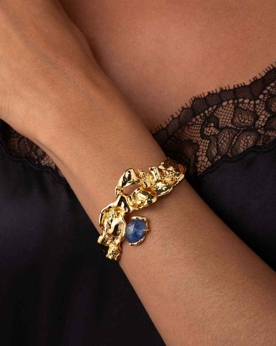 Brut Sculptural Ribbon Cuff Bracelet – Sodalite