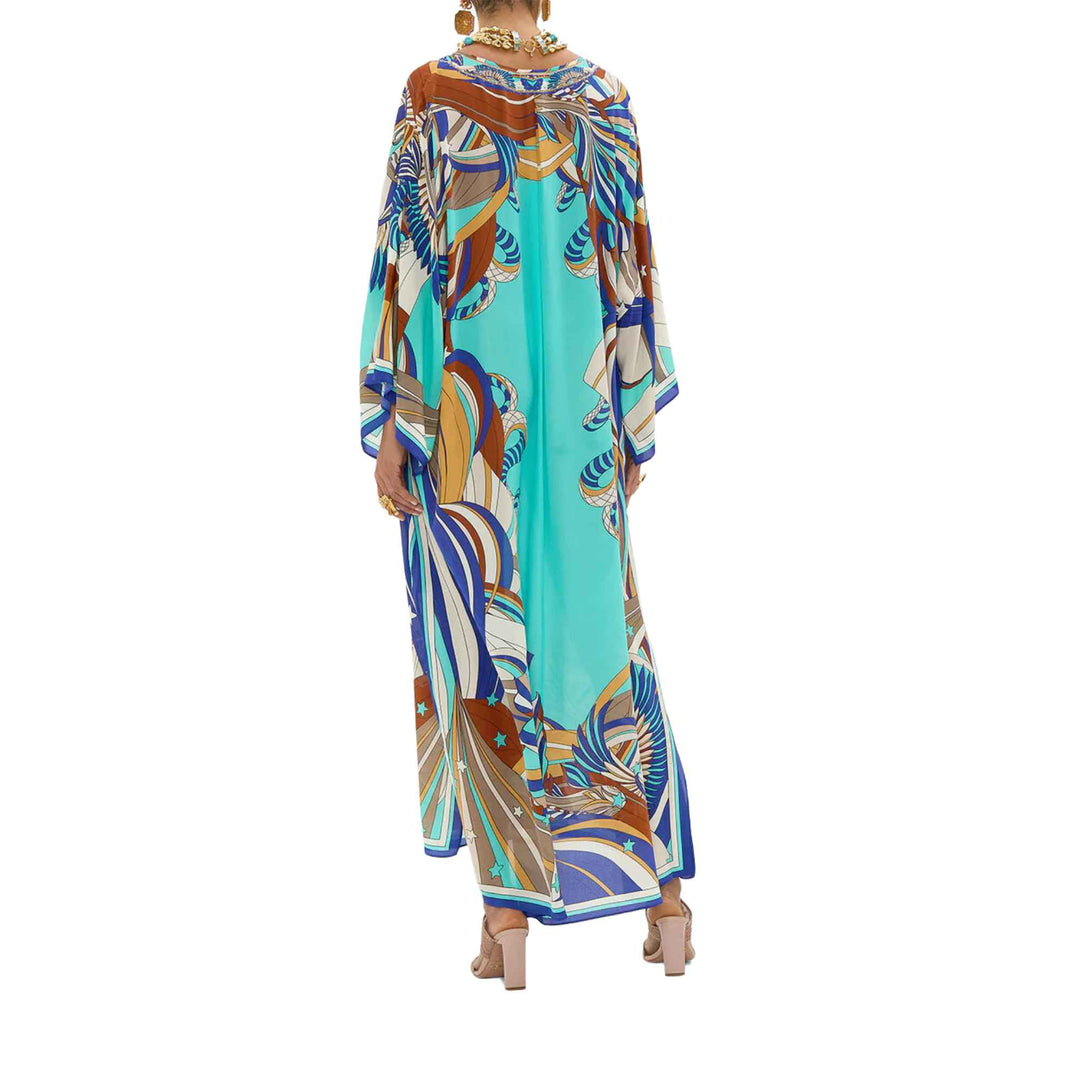 Camilla V Neck Kaftan with Ties