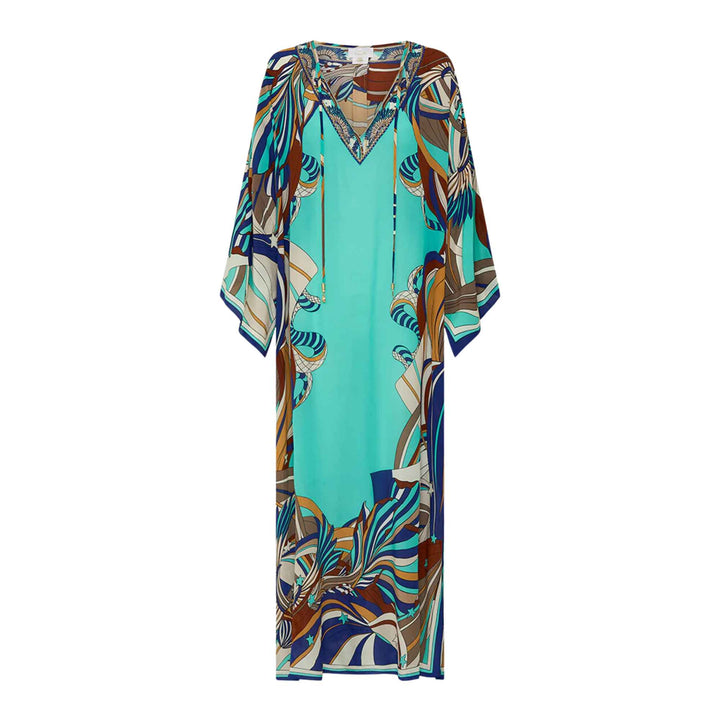 Camilla V Neck Kaftan with Ties