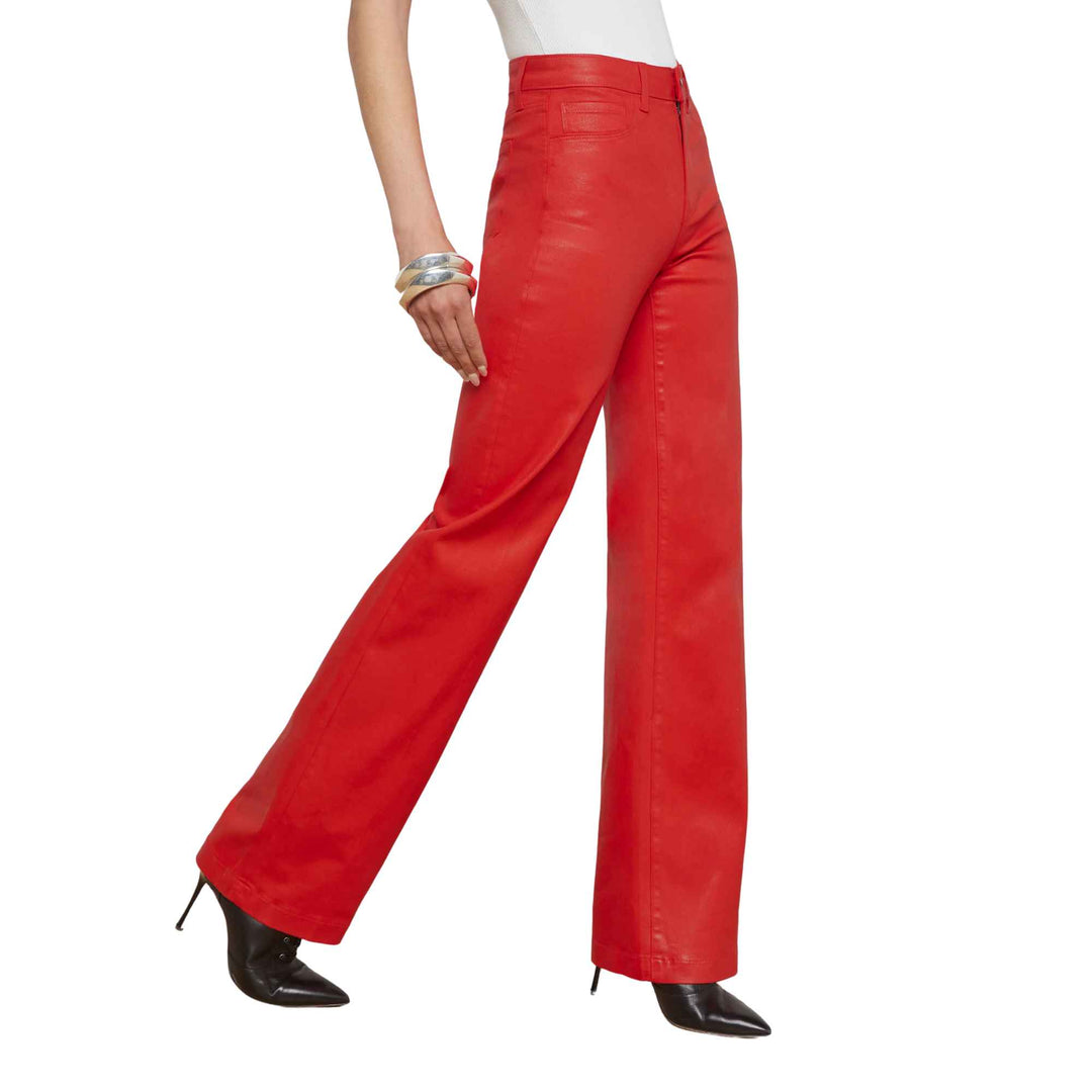 Clayton Coated Wide-Leg Jean in Lava