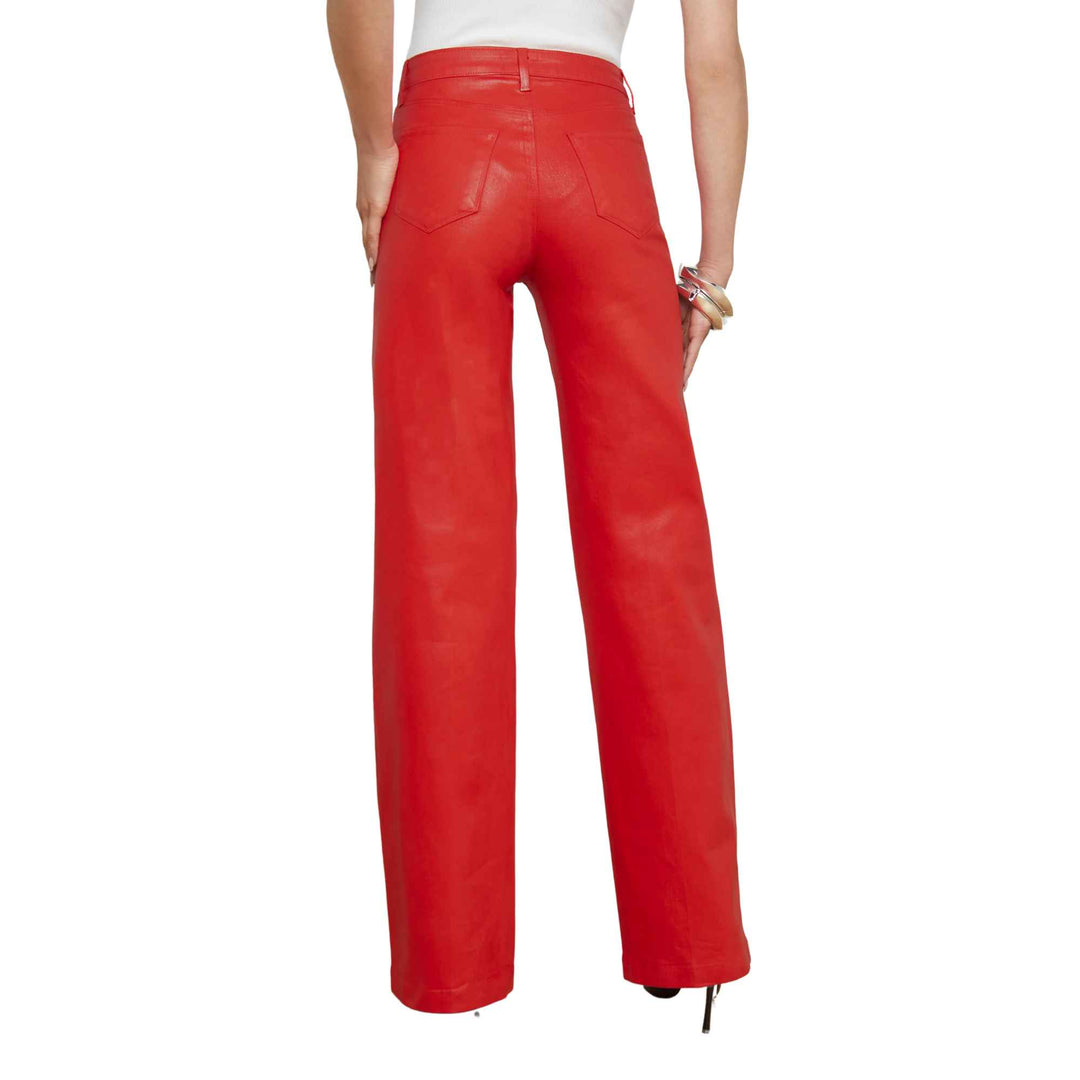 Clayton Coated Wide-Leg Jean in Lava