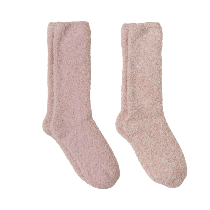 CozyChic 2 Piece Sock Set - Dusty Rose