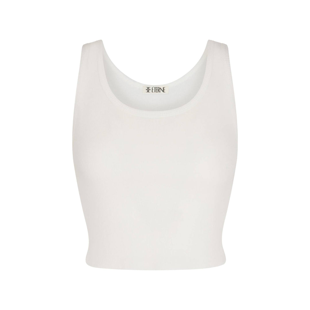 Cropped Scoop Neck Tank