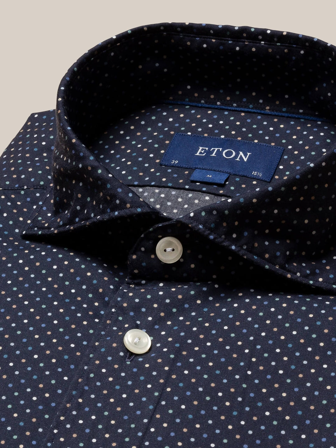 Navy Blue Polka Dot Shirt