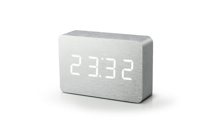 Brick Click Clock - Aluminium